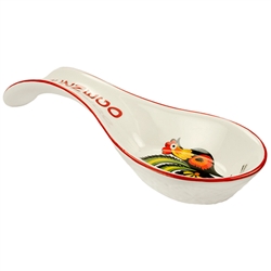 The perfect Polish gift for your kitchen. This attractive 9" decorative spoon rest features the phrase "Smacznego" (Bon Appétit) on the handle.  Made In Poland. Hand wash only.