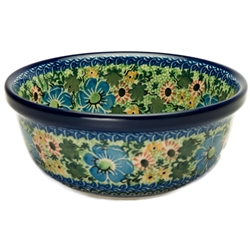 Polish Pottery 6" Cereal/Berry Bowl. Hand made in Poland. Pattern U2198 designed by Maria Starzyk.