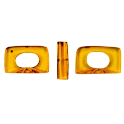 Jewelry makers will enjoy these 3 parts to finish your own bracelet. Genuine Baltic Amber.