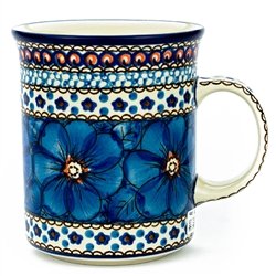 Polish Pottery 20 oz. Everyday Mug. Hand made in Poland. Pattern U408 designed by Jacek Chyla.