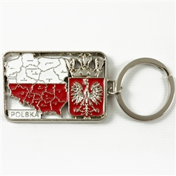 Map Of Poland/Polish Eagle Key Chain