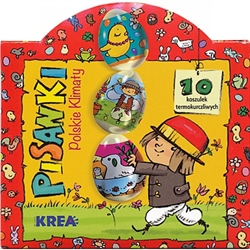 Create instant Easter designed Pisanka using these brightly-colored sleeves representing different children's motifs. Each package contains 10 color sleeves. Fun to make * Easy to put on * Eggs remain edible * 10 decorated sleeves Simply cut the sleeve fr
