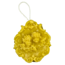 This pure beeswax hanging cherub angel is hand made by the residents of Dom Teczowy, a home for the mentally impaired located in Sopot, Poland.  Your purchase helps to support the Dom Teczowy Foundation that provides the care for the residents.