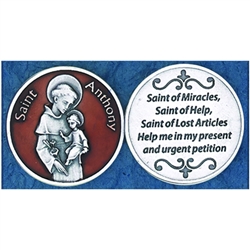 Great for your pocket or coin purse. Saint Anthony Brick Enamel Pocket Token (Coin)