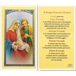 Single Parent - Holy Card