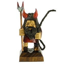 Hand carved in the mountain region of southern Poland this a Polish Troll with his mountain pick and load of gemsl.