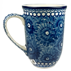 Polish Pottery 17 oz. Bistro Mug. Hand made in Poland. Pattern U71 designed by Maryla Iwicka.
