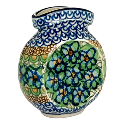 Polish Pottery 4.5" Mini Vase. Hand made in Poland. Pattern U151 designed by Maryla Iwicka.