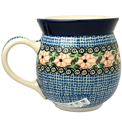 Polish Pottery 16 oz. Bubble Mug. Hand made in Poland and artist initialed.