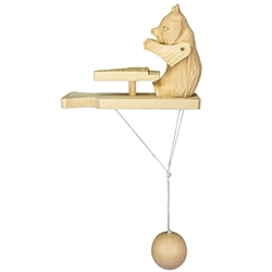 Wooden spin toy from Russia that will bring smiles to all who try it! This bear is a perfect example of an old fashioned action toy. Traditionally hand made by parents and grandparents for their children that's also perfect for displaying around the house