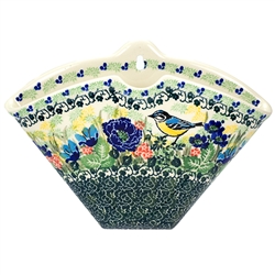 Polish Pottery 9" Coffee Filter Holder. Hand made in Poland. Pattern U4419 designed by Teresa Liana.