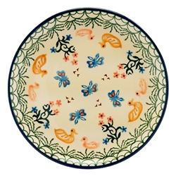 Polish Pottery 6" Bread & Butter Plate. Hand made in Poland and artist initialed.