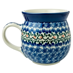 Polish Pottery 16 oz. Bubble Mug. Hand made in Poland and artist initialed.