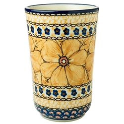 Polish Pottery 11 oz. Tumbler. Hand made in Poland. Pattern U408B designed by Jacek Chyla.