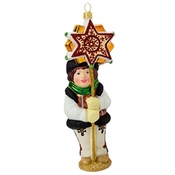Display your Polish heritage with this nicely detailed Polish ornament. The young Goral is dressed in a traditional Polish Mountaineer costume. Size approx. 6.5" x 2" x 1.5".
