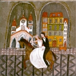 Artistic Ceramic Tile - Old Town Wedding