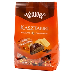 If you've been to Poland you've probably tasted these dark chocolate covered cocoa and nut filled praline delights.  If not now is your chance.  Individually foiled wrapped.   A Krakow specialty.