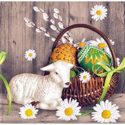 Celebrate the Easter season with these beautiful napkins. These original designs will make any table festive. Three ply napkins with water based paints used in the printing process.