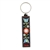 Attractive rubber key chain featuring a beautiful Kashubian floral pattern.