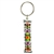 Attractive rubber key chain featuring a beautiful Lowicz floral pattern.