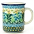 Polish Pottery 8 oz. Everyday Mug. Hand made in Poland. Pattern U1783 designed by Zofia Supernak.