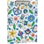 Colorful Kashubian floral design clipboard. Made of cardboard (2mm) and colored laminated veneer. It has a clamping mechanism for holding paper. The sliding opening (pull-up) allows the pad to be hung on the wall. Folk decoration on both sides.