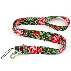 The folk lanyard is adorned with colorful flowers similar to those found on Tibetan highlander cloth. The motif is inspired by a traditional folk pattern known from the folk headscarf and the ladies' highlander attire.