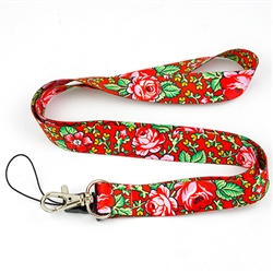 The folk lanyard is adorned with colorful flowers similar to those found on Tibetan highlander cloth. The motif is inspired by a traditional folk pattern known from the folk headscarf and the ladies' highlander attire.