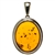 Oval Amber Pendant - Honey