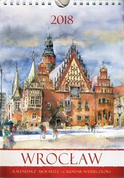 This beautiful small format spiral bound wall calendar features the works of Polish artist Katarzyna Tomala. 15 scenes from Wroclaw in watercolours