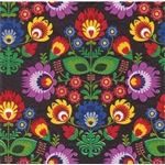 Package of 20 luncheon napkins featuring a beautiful Polish folk pattern. Three ply napkins with water based paints used in the printing process.