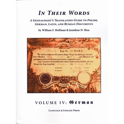 This 665-page work is designed to help genealogical researchers find and understand German-language records that will tell them about the lives of their ancestors and relatives. The book's features include:
* 25 documents drawn up in America and 70 drawn