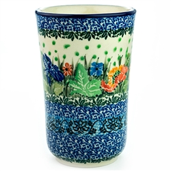 Polish Pottery 11 oz. Tumbler. Hand made in Poland. Pattern U3980 designed by Teresa Liana.