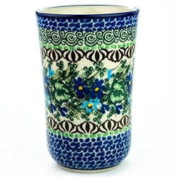 Polish Pottery 11 oz. Tumbler. Hand made in Poland. Pattern U2957 designed by Zofia Spychalska.