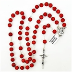 Wooden Scented Rosary (Rose) With John Paul II Metal Crucifix
