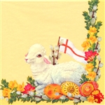 Polish Easter Luncheon Napkins (package of 20) - 'Lamb with Resurrection Flag'