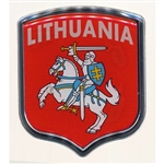 Lithuanian Coat Of Arms Emblem Raised Sticker 3"