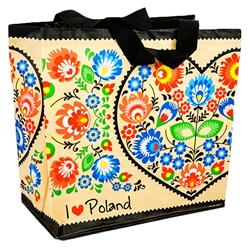 This lightweight yet durable tote bag is a perfect way to display your heritage. Made of polypropylene (PP) woven laminate. Water runs right off.  Size opened is approx 14" x 13.5" x 8".