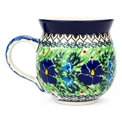 Polish Pottery 11 oz. Bubble Mug. Hand made in Poland. Pattern U2390 designed by Teresa Andrukiewicz.