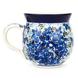 Polish Pottery 11 oz. Bubble Mug. Hand made in Poland. Pattern U4640 designed by Maria Starzyk.