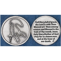 Great for your pocket or coin purse. Add to a gift for that extra special touch! Hail Mary Token (Coin)