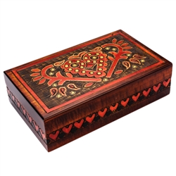 Polish Vintage Hearts Locking Box