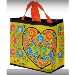 This lightweight yet durable tote bag is a perfect way to display your heritage. Made of polypropylene (PP) woven laminate. Water runs right off.  Size opened is approx 14" x 13.5" x 8".