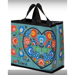 This lightweight yet durable tote bag is a perfect way to display your heritage. Made of polypropylene (PP) woven laminate. Water runs right off.  Size opened is approx 14" x 13.5" x 8".