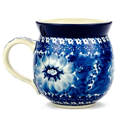 Polish Pottery 11 oz. Bubble Mug. Hand made in Poland. Pattern U423 designed by Zofia Spychalska.