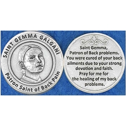 Saint Gemma Galgani (Back Pain) Pocket Token (Coin)) Great for your pocket or coin purse.