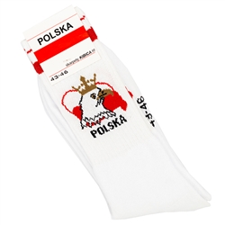 Polish Heritage Sport Socks - Polska Eagle And Flag