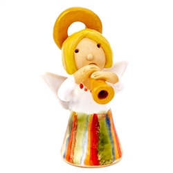 Our beautiful little ceramic angel is dressed in her Polish folk costume. Totally hand made and painted in Poland. Stamped and artist initialed on the bottom. No two angels are exactly alike as they are all hand made and painted.