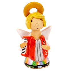 Our beautiful little ceramic angel is dressed in her Polish folk costume. Totally hand made and painted in Poland. Stamped and artist initialed on the bottom. No two angels are exactly alike as they are all hand made and painted.