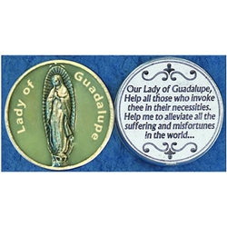 Our Lady of Guadalupe Glow in the Dark Pocket Token (Coin). Great for your pocket or coin purse.